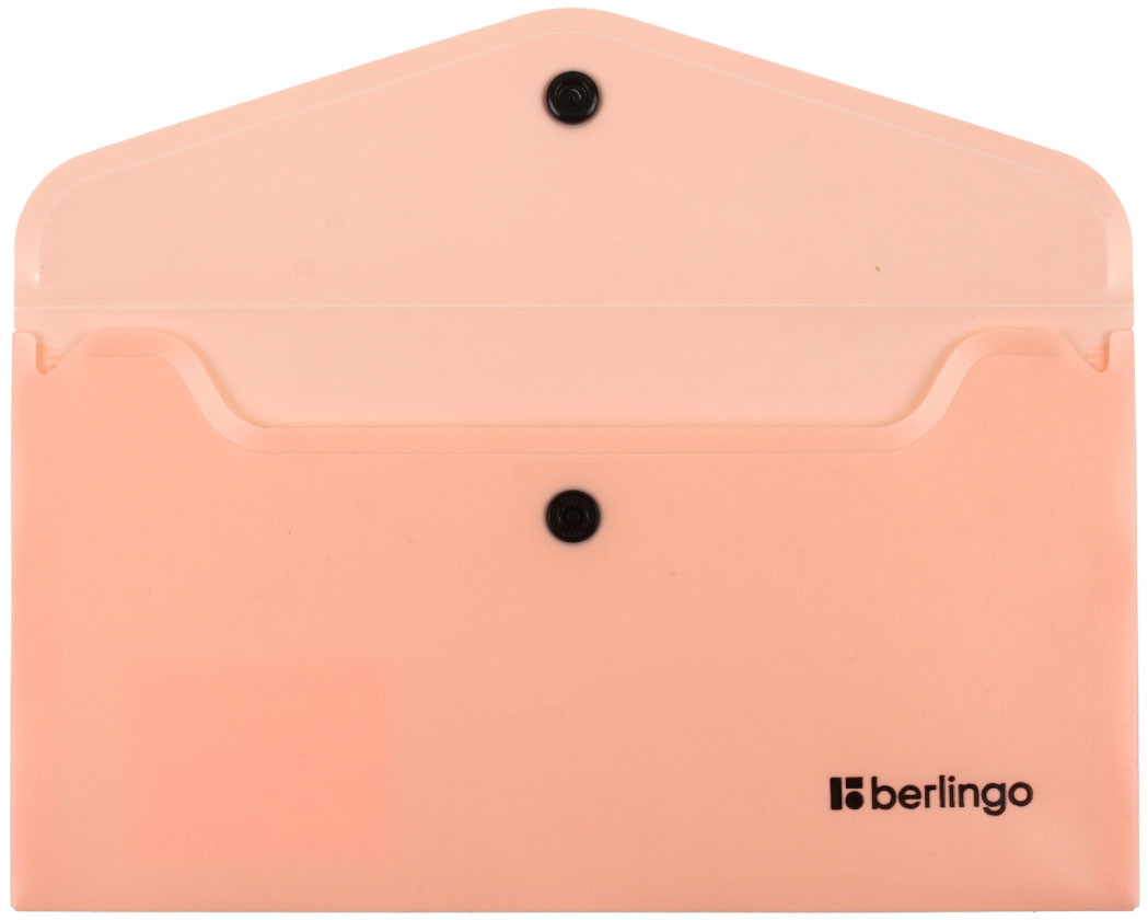 Папка-конверт пластиковая на кнопке Berlingo Instinct С6 (А6) толщина пластика 0,20 мм, фламинго - фото 1 - id-p224374957