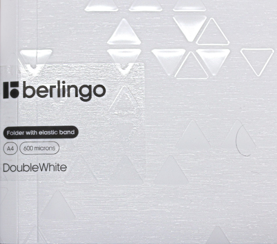 Папка пластиковая на резинке Berlingo DoubleWhite толщина пластика 0,6 мм, белая - фото 2 - id-p224374962