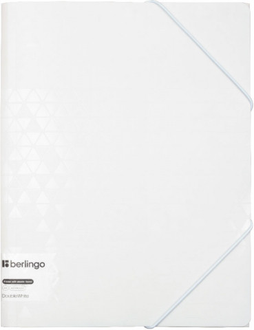 Папка пластиковая на резинке Berlingo DoubleWhite толщина пластика 0,6 мм, белая - фото 3 - id-p224374962
