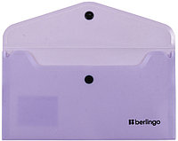 Папка-конверт пластиковая на кнопке Berlingo Instinct С6 (А6) толщина пластика 0,20 мм, лавандовая