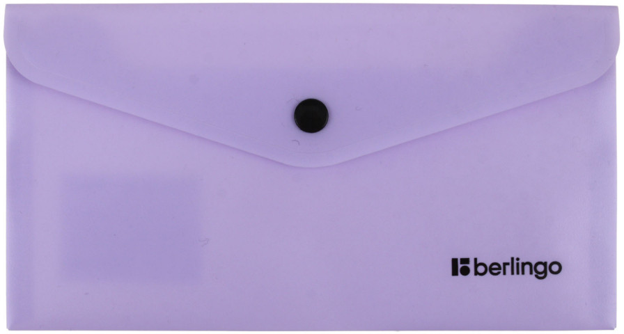 Папка-конверт пластиковая на кнопке Berlingo Instinct С6 (А6) толщина пластика 0,20 мм, лавандовая - фото 2 - id-p224374967
