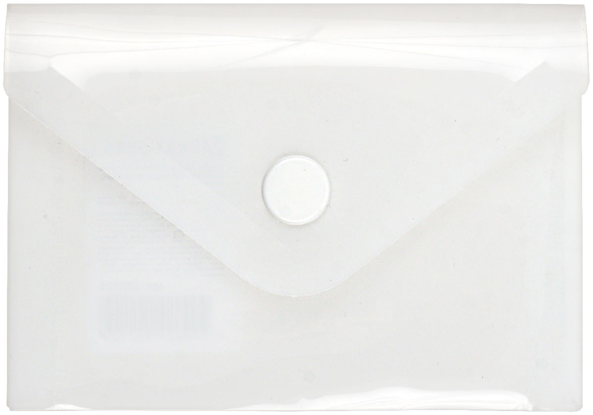 Папка-конверт пластиковая на кнопке Brauberg Small-Size А7 толщина пластика 0,18 мм, матовая прозрачная - фото 3 - id-p224374974