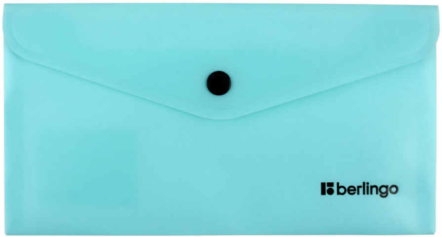 Папка-конверт пластиковая на кнопке Berlingo Instinct С6 (А6) толщина пластика 0,20 мм, аквамарин - фото 2 - id-p224374982