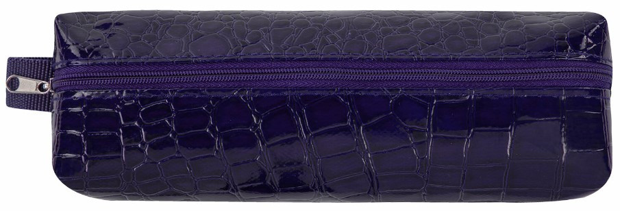 Пенал-косметичка Brauberg Ultra 200*60*40 мм, рифление «под крокодиловую кожу», Ultra Purple
