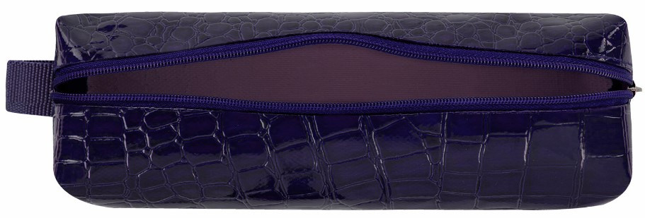 Пенал-косметичка Brauberg Ultra 200*60*40 мм, рифление «под крокодиловую кожу», Ultra Purple - фото 2 - id-p224375050