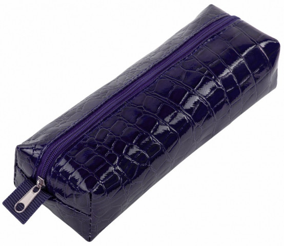 Пенал-косметичка Brauberg Ultra 200*60*40 мм, рифление «под крокодиловую кожу», Ultra Purple - фото 3 - id-p224375050