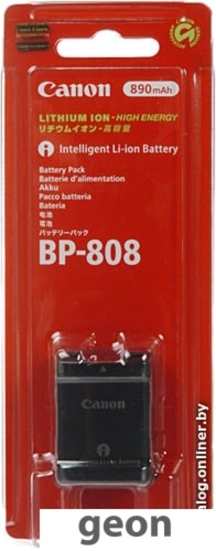 Аккумулятор Canon BP-808 - фото 3 - id-p224376585