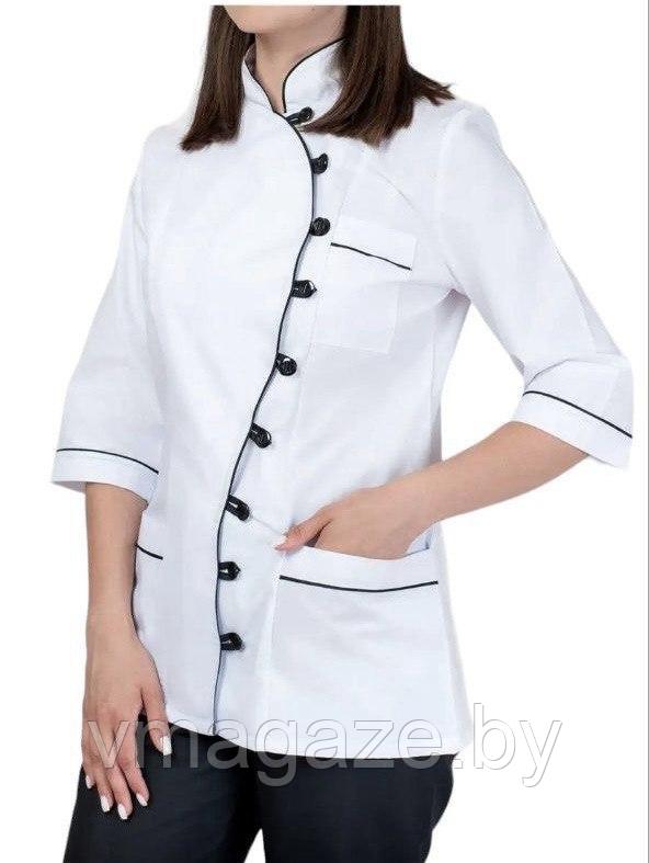 Костюм поварской, шеф-повара,женский (цвет-бело-черный) - фото 4 - id-p224377340