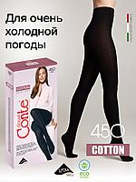 Теплые колготки из хлопка COTTON 450 Lycra® цвета nero