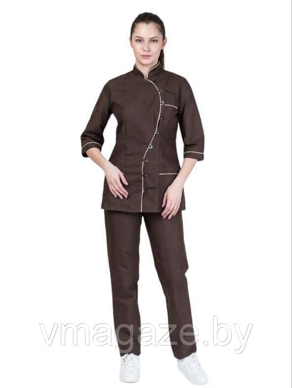 Костюм поварской, шеф-повара,женский (цвет-коричневый)