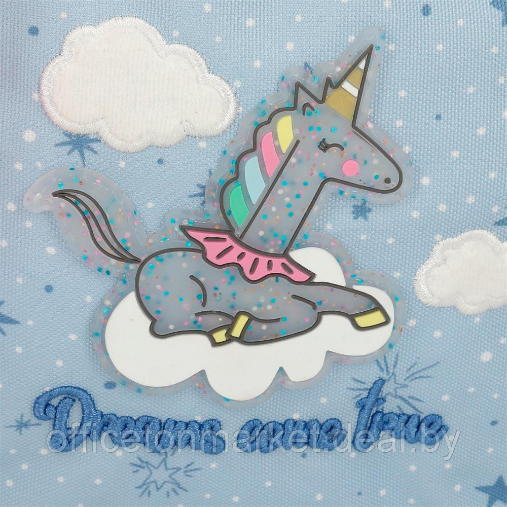 Рюкзак Enso "Dreams come true" с колесами и телескопической ручкой, L, голубой, розовый - фото 8 - id-p224376348