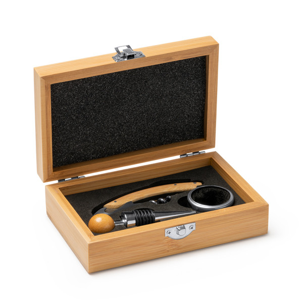 Винный набор TINTOS, в коробке с эко-дизайном, бамбук - фото 1 - id-p224379040