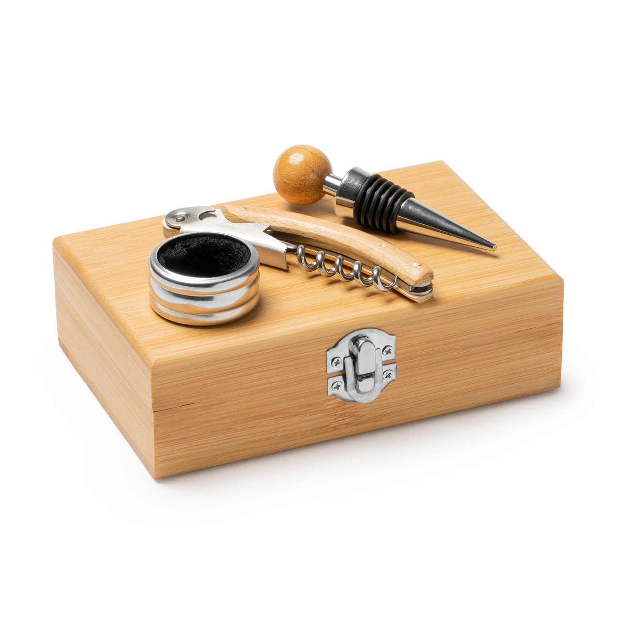 Винный набор TINTOS, в коробке с эко-дизайном, бамбук - фото 3 - id-p224379040