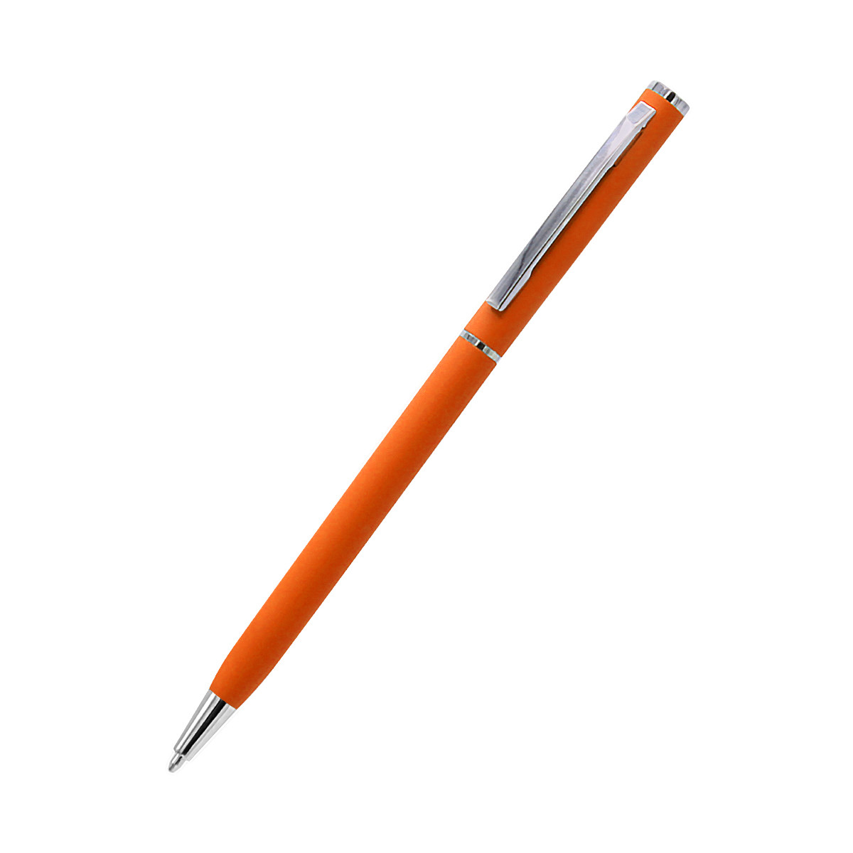 Ручка металлическая Tinny Soft софт-тач, оранжевая - фото 1 - id-p224386042