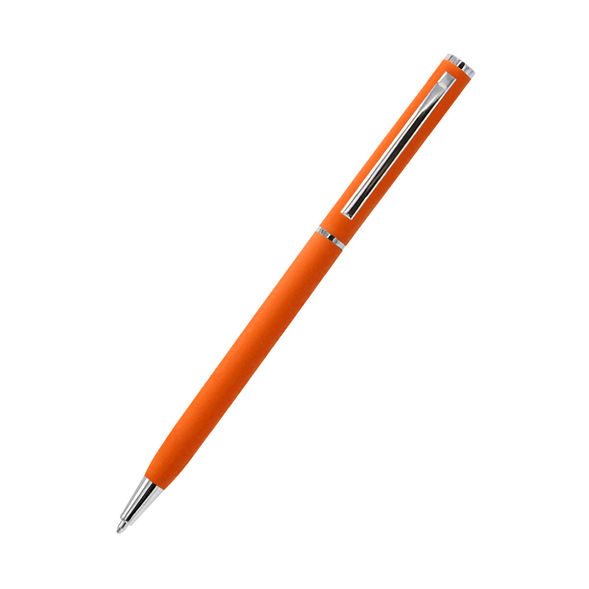 Ручка металлическая Tinny Soft софт-тач, оранжевая - фото 2 - id-p224386042