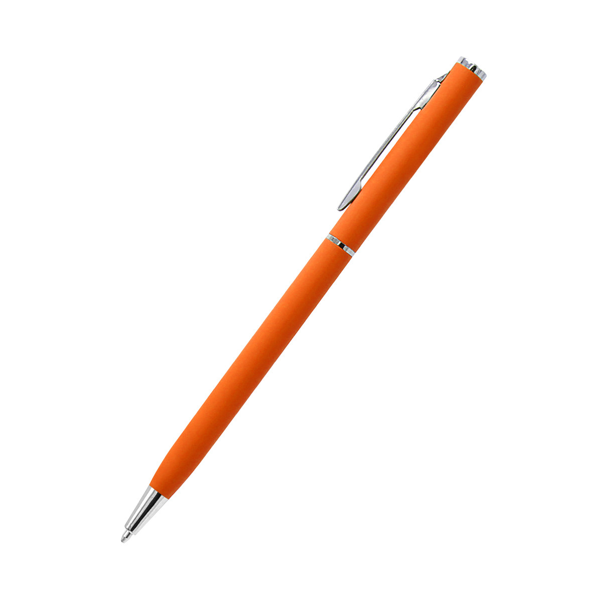 Ручка металлическая Tinny Soft софт-тач, оранжевая - фото 3 - id-p224386042