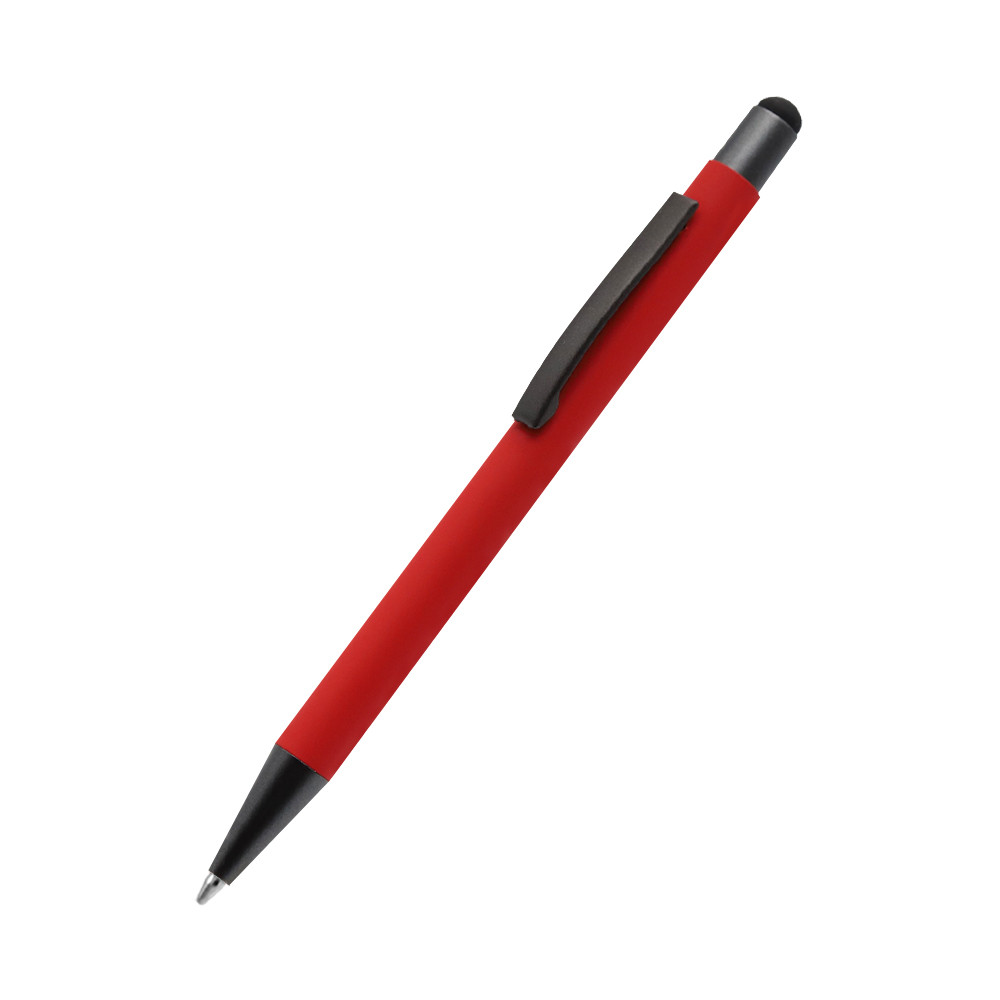 Ручка металлическая Story софт-тач, красная - фото 1 - id-p224386047