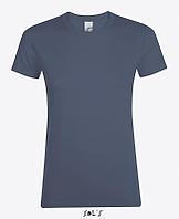 Фуфайка (футболка) REGENT женская,Синий джинc XL