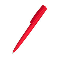 Ручка пластиковая Jangle, софт-тач, красная