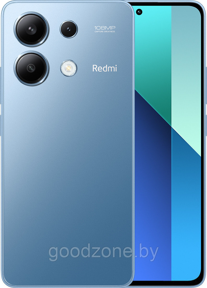Смартфон Xiaomi Redmi Note 13 8GB/256GB с NFC международная версия (ледяной синий) - фото 1 - id-p224387585
