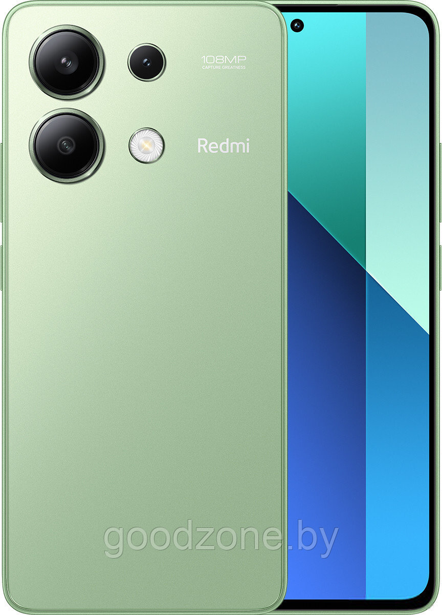 Смартфон Xiaomi Redmi Note 13 8GB/256GB с NFC международная версия (мятно-зеленый) - фото 1 - id-p224387588