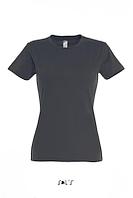 Фуфайка (футболка) IMPERIAL женская,Тёмно-серый/графит XL