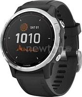 Умные часы Garmin Fenix 6 Solar 42 мм (серебристый/черный)