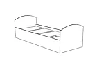 Кровать Юниор-2 - Дуб беленый/Розовый металлик (Миф), фото 2