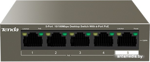Неуправляемый коммутатор Tenda TEF1105P-4-38W