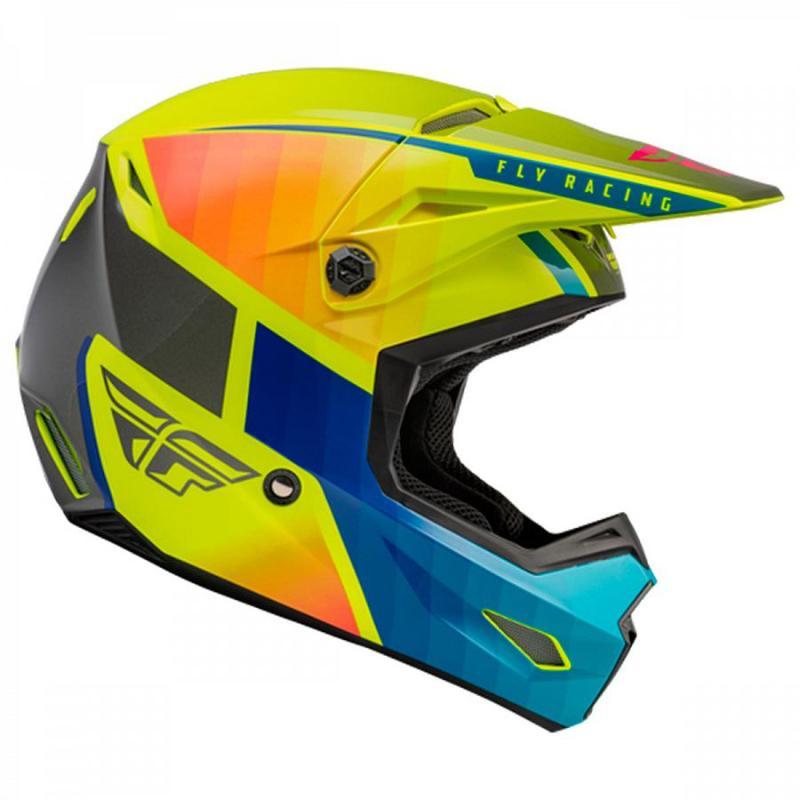 Шлем кроссовый FLY RACING KINETIC Drift серый/красный M - фото 2 - id-p224388534