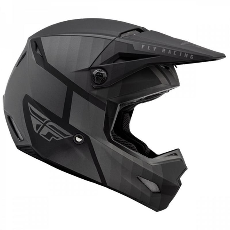 Шлем кроссовый FLY RACING KINETIC Drift серый/красный M - фото 4 - id-p224388534