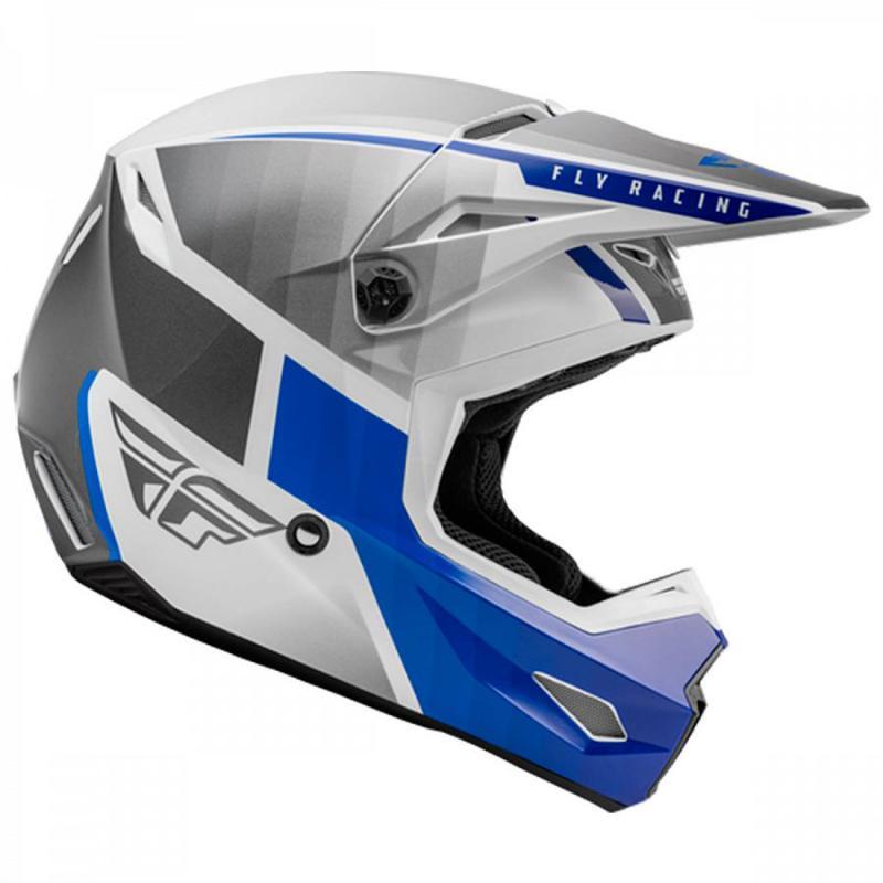 Шлем кроссовый FLY RACING KINETIC Drift серый/красный M - фото 7 - id-p224388534
