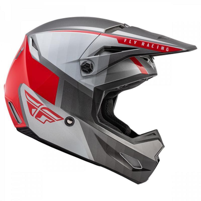 Шлем кроссовый FLY RACING KINETIC Drift серый/красный M - фото 10 - id-p224388534