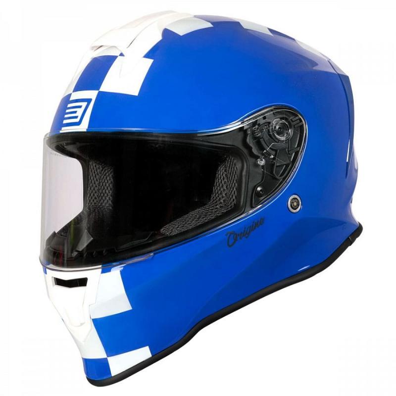 Шлем интеграл ORIGINE DINAMO Contest сине/белый глянцевый M - фото 1 - id-p224388538