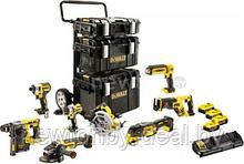 DeWalt DCK853P4 (шуруповерт, винтоверт, перфоратор, УШМ, дисковая пила, сабельная пила, реноватор, фонарь, 4