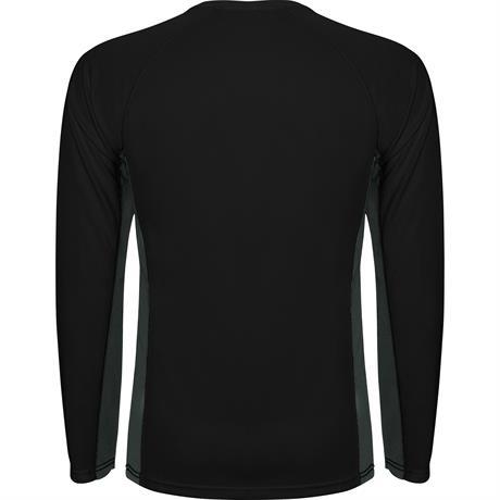 Спортивная футболка SHANGHAI L/S мужская, ЧЕРНЫЙ/ТЕМНЫЙ ГРАФИТ XL - фото 2 - id-p224382498