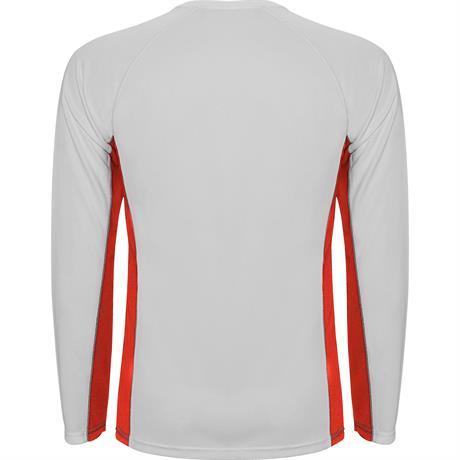 Спортивная футболка SHANGHAI L/S мужская, БЕЛЫЙ/КРАСНЫЙ XL - фото 2 - id-p224382499