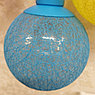 Лампа - светильник (ночник) Хлопковый шар подвесная декоративная, диаметр шара 20 см. Синий, фото 7