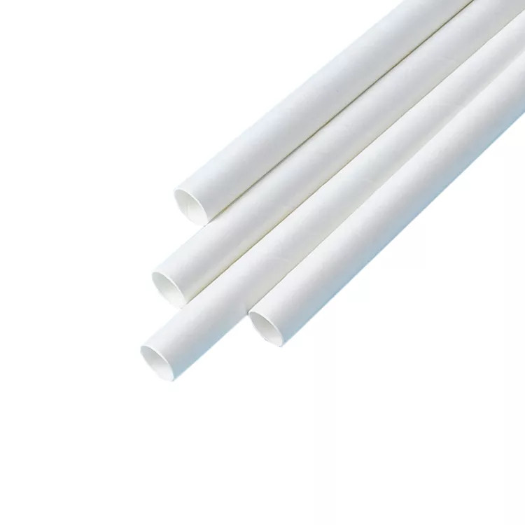 Белая бумажная трубочка , размер 197*6 мм, белая (100 шт в бумажной упаковке) - фото 1 - id-p224385537