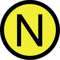 Техэнерго Самоклеящиеся знак "N"