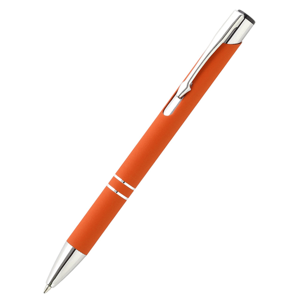 Ручка металлическая Molly софт-тач, оранжевая - фото 1 - id-p224385626
