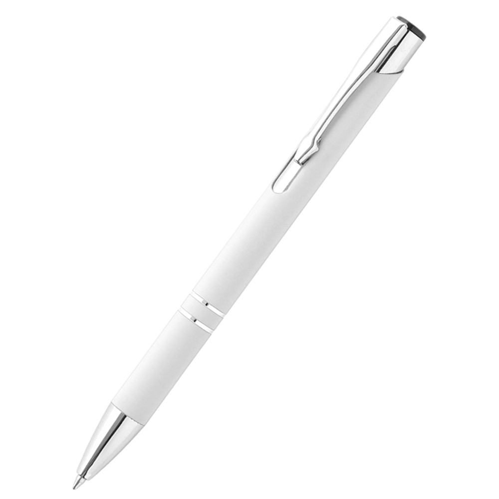 Ручка металлическая Molly софт-тач, белая - фото 1 - id-p224385632