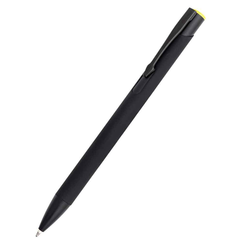 Ручка металлическая Саншайн софт-тач (цветная гравировка), желтый - фото 1 - id-p224379612