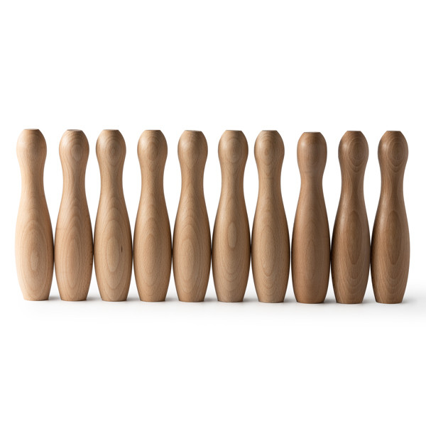 Набор деревянных кеглей VIZA , Бежевый - фото 1 - id-p224378793