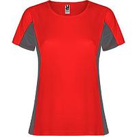 Спортивная футболка SHANGHAI WOMAN женская, КРАСНЫЙ/ТЕМНЫЙ ГРАФИТ S