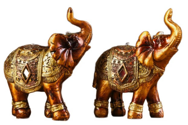 Сувенир полистоун Sima-Land 8,5*7*3 см, «Африканский слон в золотой, ажурной попоне», ассорти - фото 1 - id-p224391577
