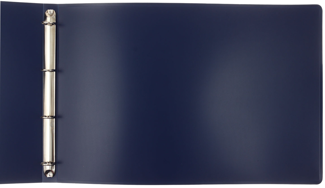 Папка пластиковая А3 на 4-х кольцах горизонтальная А3 (460*310 мм) горизонтальная, синяя - фото 1 - id-p224391611