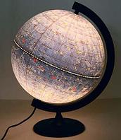 Глобус астрономический с подсветкой «Роскартография» диаметр 320 мм, 1:40 млн