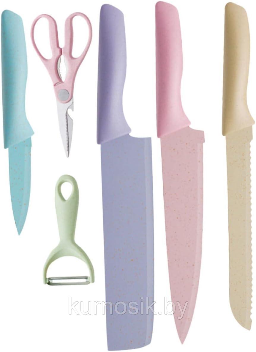 Набор кухонных ножей VOSAREA из нержавеющей стали, 6 шт - фото 3 - id-p224393436