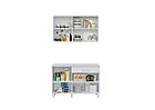 Кухонный гарнитур Trend 1.2м - Мрамор милк/Холст латте (Горизонт), фото 5